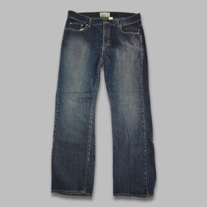 Old Navy Boot-Cut Jeans Low Waist Five-Pocket Zip Fly Denim Dark Wash Loose  14